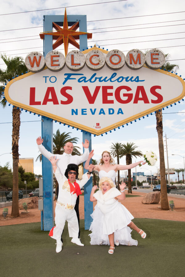 Dimos Las Vegas sign wedding 4