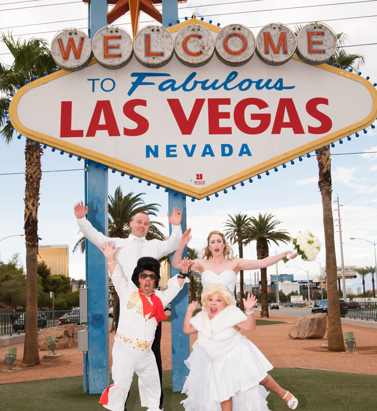 Dimos Las Vegas sign wedding 4