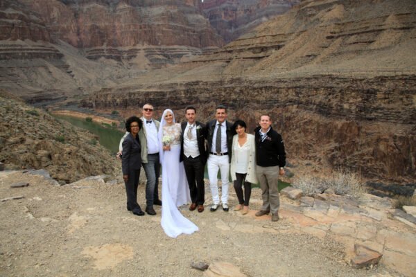 GRAND CANYON FLIGHT AND CEREMONY SUNSET WEDDING