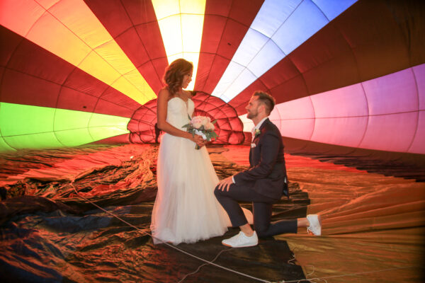 Hot Air Balloon Wedding  Ground Ceremony