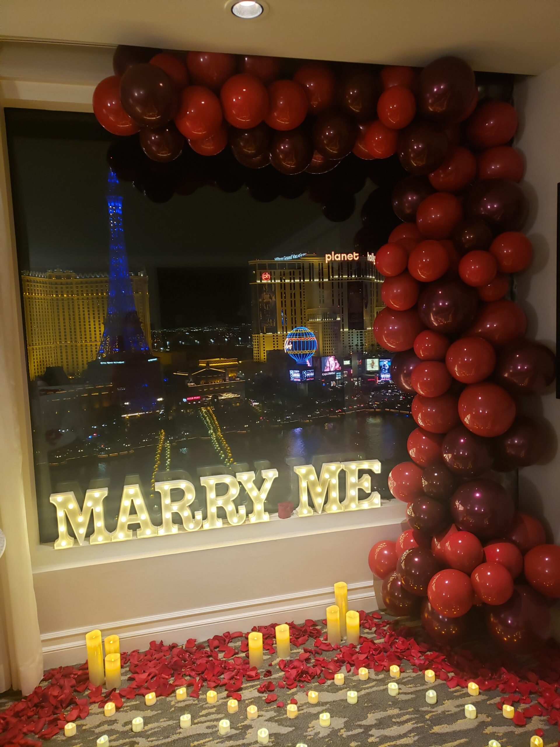 Private Room Romantic Proposal - LV Wedding Connection